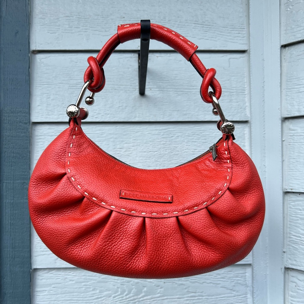 BCBGMaxAzria Red Leather Shoulder Bag